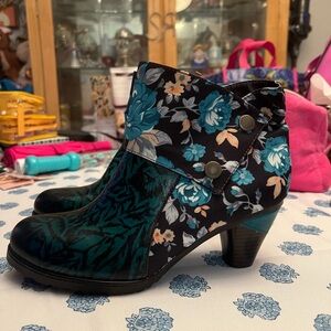 Floral Ankle Boots